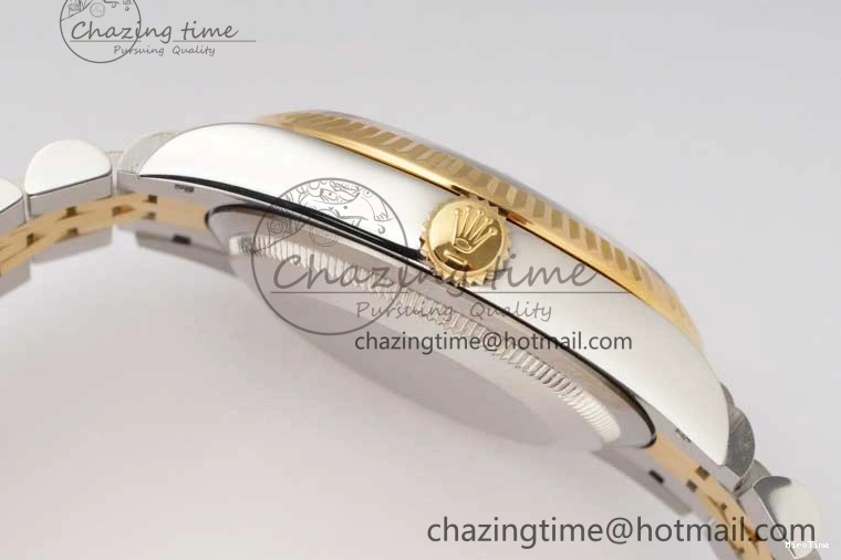 MiroTime 0215 UrbanChic DateJust 36mm SS YG DIWF 1:1 Best Edition 904L Steel Gray Dial Green Markers on Jubilee Bracelet SA 2309